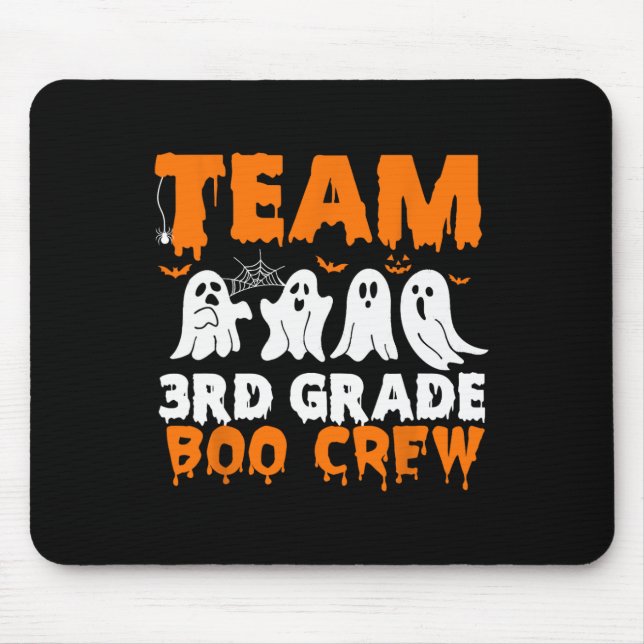 Team 3rd Grade Boo Crew Halloween Ghost  Mouse Pad (Front)