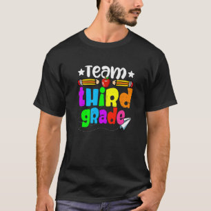 Team 3rd Grade Cute Teacher Kids Happy First Day O T-Shirt