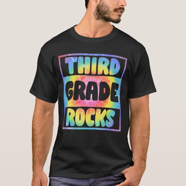 Team 3rd Grade Hello Third Grade Rocks Back To Sch T-Shirt (Front)