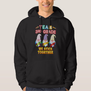 Team 3rd Grade We Stick Together Gnomes Kid Third Hoodie