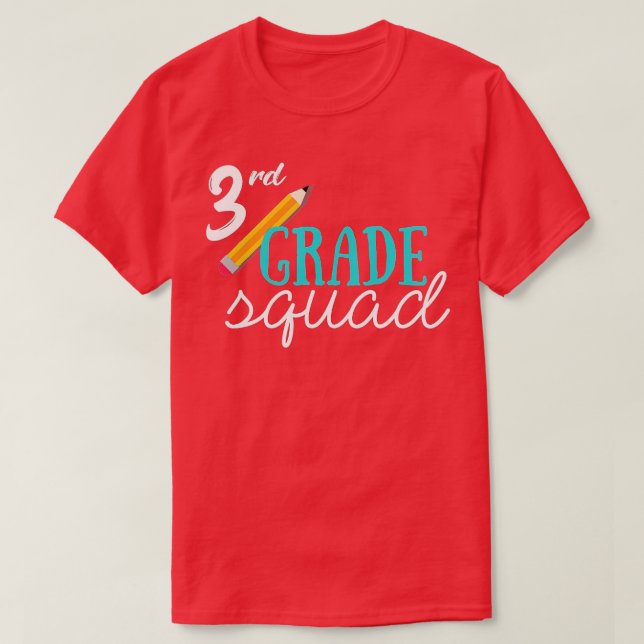 Team 3rd Third Grade  Teacher Back To School Gift  T-Shirt (Design Front)