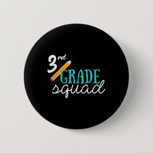 Team 3rd Third Grade Teacher Byck To School Gift  6 Cm Round Badge