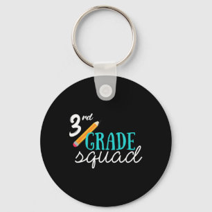 Team 3rd Third Grade Teacher Byck To School Gift  Key Ring