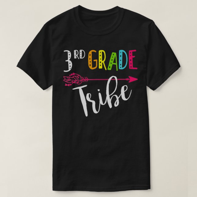 Team 3rd Third Grade Teacher Tribe Back To School  T-Shirt (Design Front)