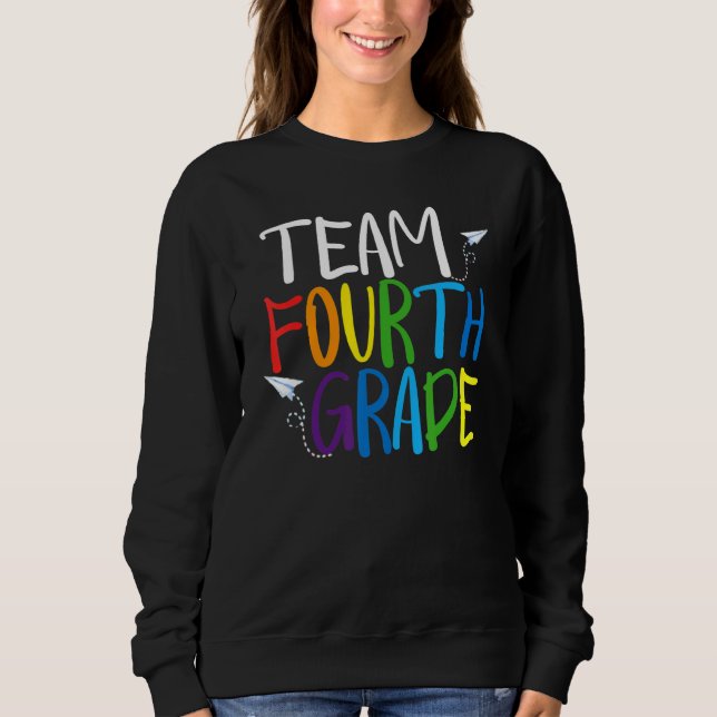 Team 4th Fourth Grade Teacher Back To School Top (Front)