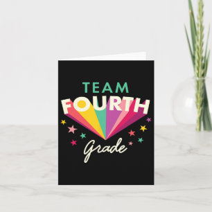 Team 4th Fourth Grade Teacher Byck To School Top Card