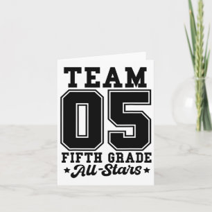 Team 5th Grade All-stars Back To School Sports Jer Card