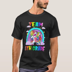 Team 5Th Grade Dabbing Unicorn Back To School T-Shirt