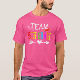 Team 5th Grade Heart Back To School Teacher Stude T-Shirt