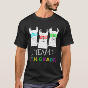 Team 5th Grade Llama Back To School T-Shirt