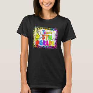 Team 5th Grade Teacher Student Kids Leopard Back T T-Shirt