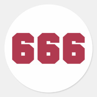 Team 666 classic round sticker