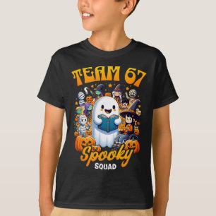 Team 67 Spooky Squad Funny Six Seven Meme 6 7 Hall T-Shirt
