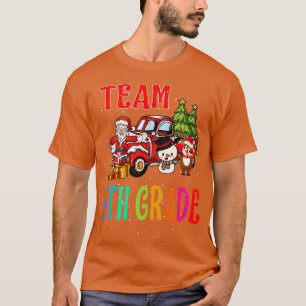 Team 6Th Grade Santa And Reindeer Christmas T-Shirt
