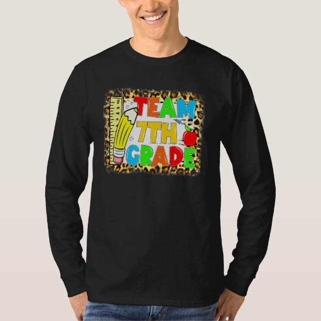 Team 7th Grade Teacher Student Second Grade Back T T-Shirt (Front)
