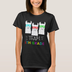 Team 8th Grade Llama Back To School T-Shirt