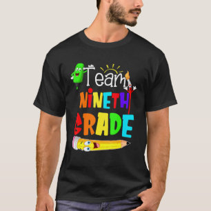 Team 9th Grade Rainbow Print Nineth Grade Teacher T-Shirt