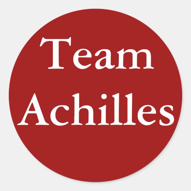 Team Achilles, Greek Hero Classic Round Sticker (Front)