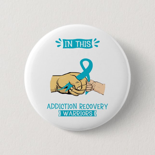 Team Addiction Recovery Warrior 6 Cm Round Badge (Front)