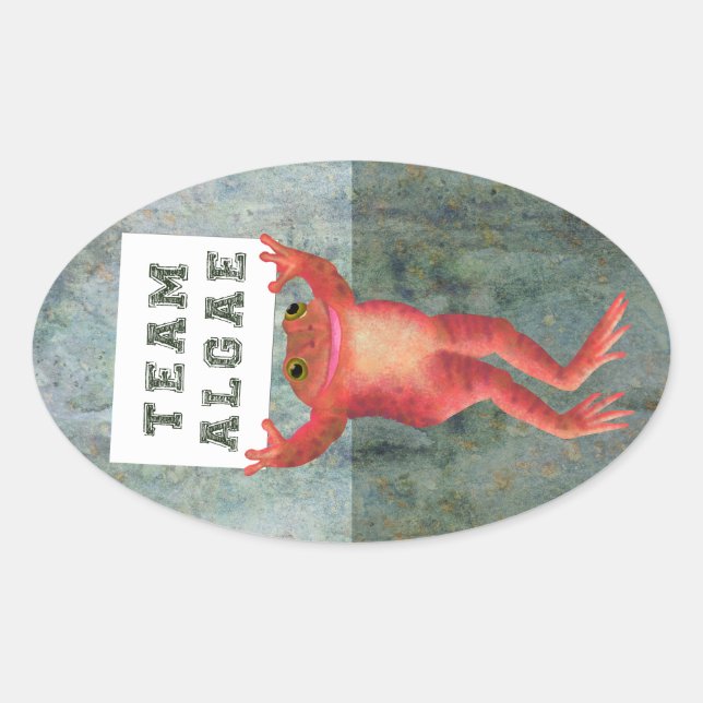 Team Algae frog Oval Sticker (Front)
