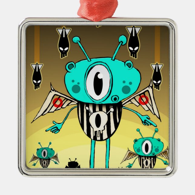 Team alien 2012 metal tree decoration (Front)