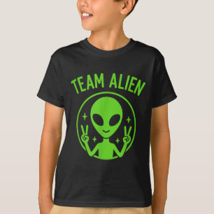 Team Alien – Funny Green Extraterrestrial Peace Si T-Shirt