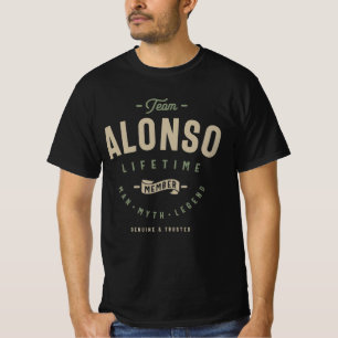 Team Alonso Lifetime Member Personalised Name T-Shirt