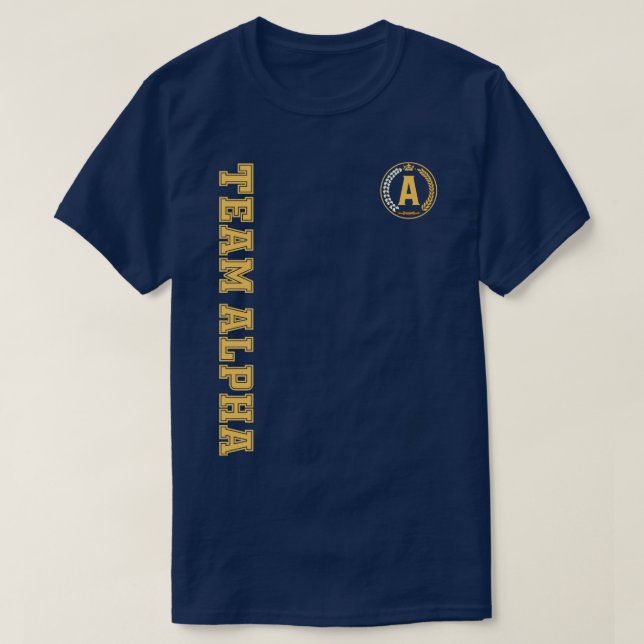 TEAM ALPHABET TEAM ALPHA T-Shirt (Design Front)
