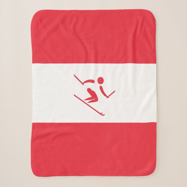 Team Alpine Skiing Austria Sherpa Blanket (Front)