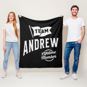 Team Andrew Lifetime Member Fleece Blanket