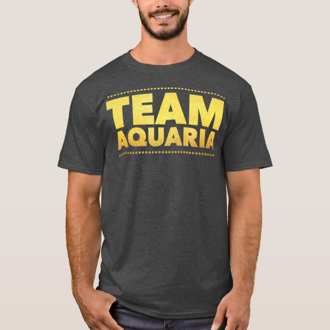 Team Aquaria  - Gold Lettering Effect T-Shirt (Front)