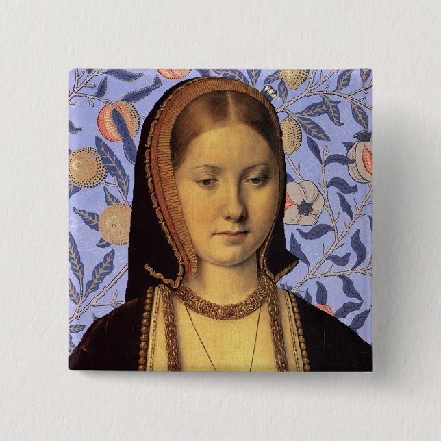 Team Aragon - Portrait Queen Catherine of Aragon 15 Cm Square Badge (Front)