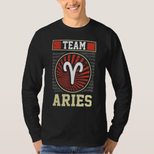 Team Aries Zodiac Sign Symbol Cosmic Astrology Gra T-Shirt