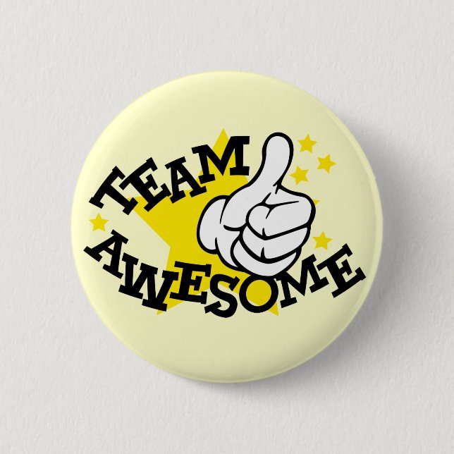 Team Awesome 6 Cm Round Badge (Front)