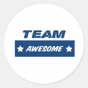 Team Awesome! Classic Round Sticker