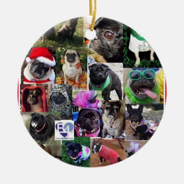 Team B4 Ceramic Tree Decoration (Front)