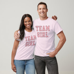 Team Baby Girl Blush Pink Baby Gender Reveal Party T-Shirt