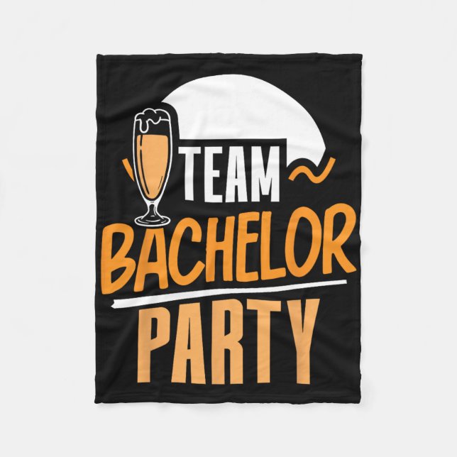 Team Bachelor Party Bride Groom 4  Fleece Blanket (Front)