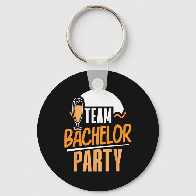 Team Bachelor Party Bride Groom 4  Key Ring (Front)