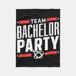 Team Bachelor Party Groom Bride _2  Fleece Blanket