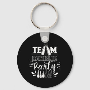 Team Bachelor Party Groom Bride  Key Ring