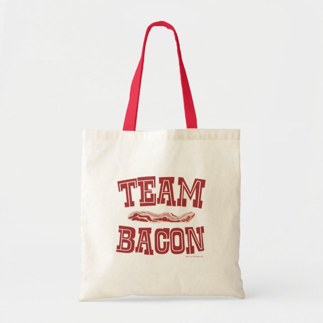 Team Bacon Funny Breakfast Time Design Tote Bag (Front)