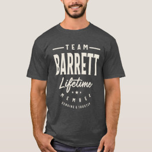 Team Barrett Lifetime Member Barrett Name T-Shirt
