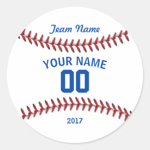 Team Baseball Sport Classic Round Sticker