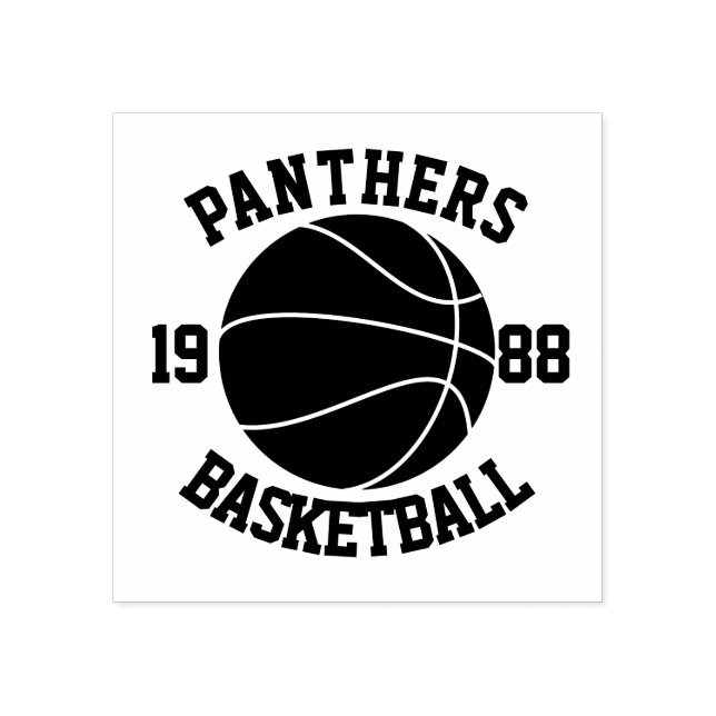 Team Basketball Rubber Stamp (Imprint)