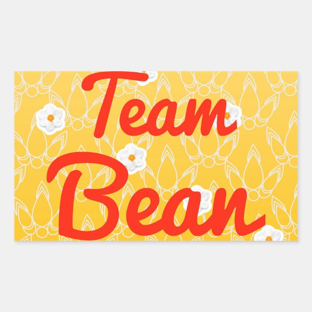 Team Bean Rectangular Sticker (Front)