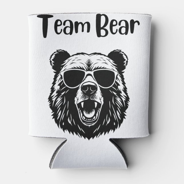 Team Bear Can Cooler (Front)