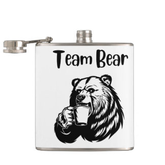 Team Bear Hip Flask