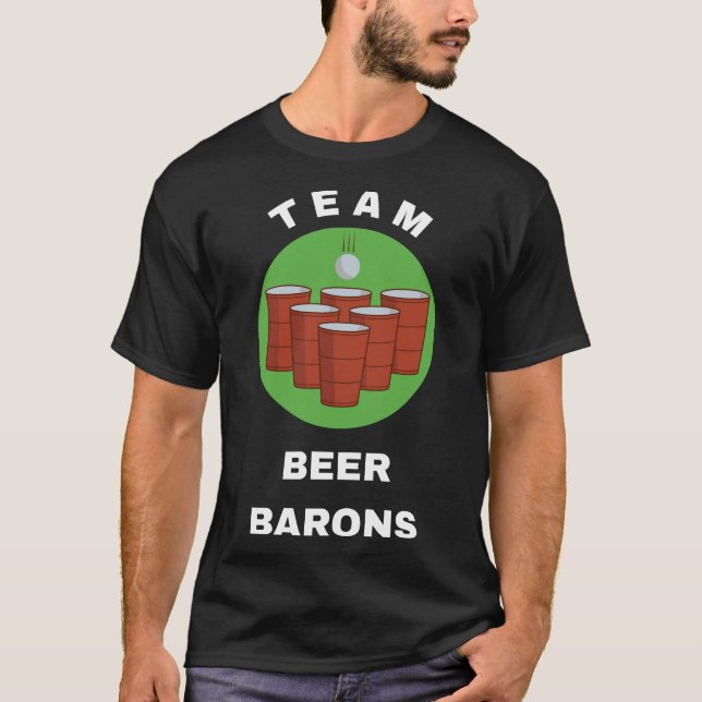 Team Beer Barons - USA Beer Pong Team T-Shirt (Front)