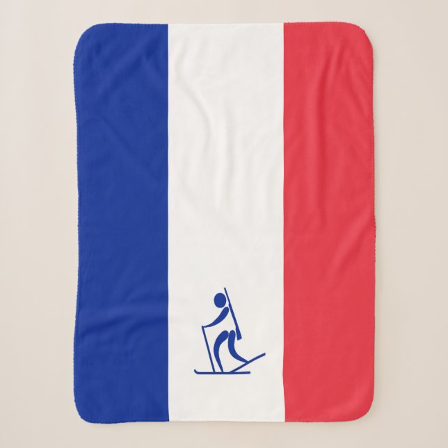 Team Biathalon France Sherpa Blanket (Front)